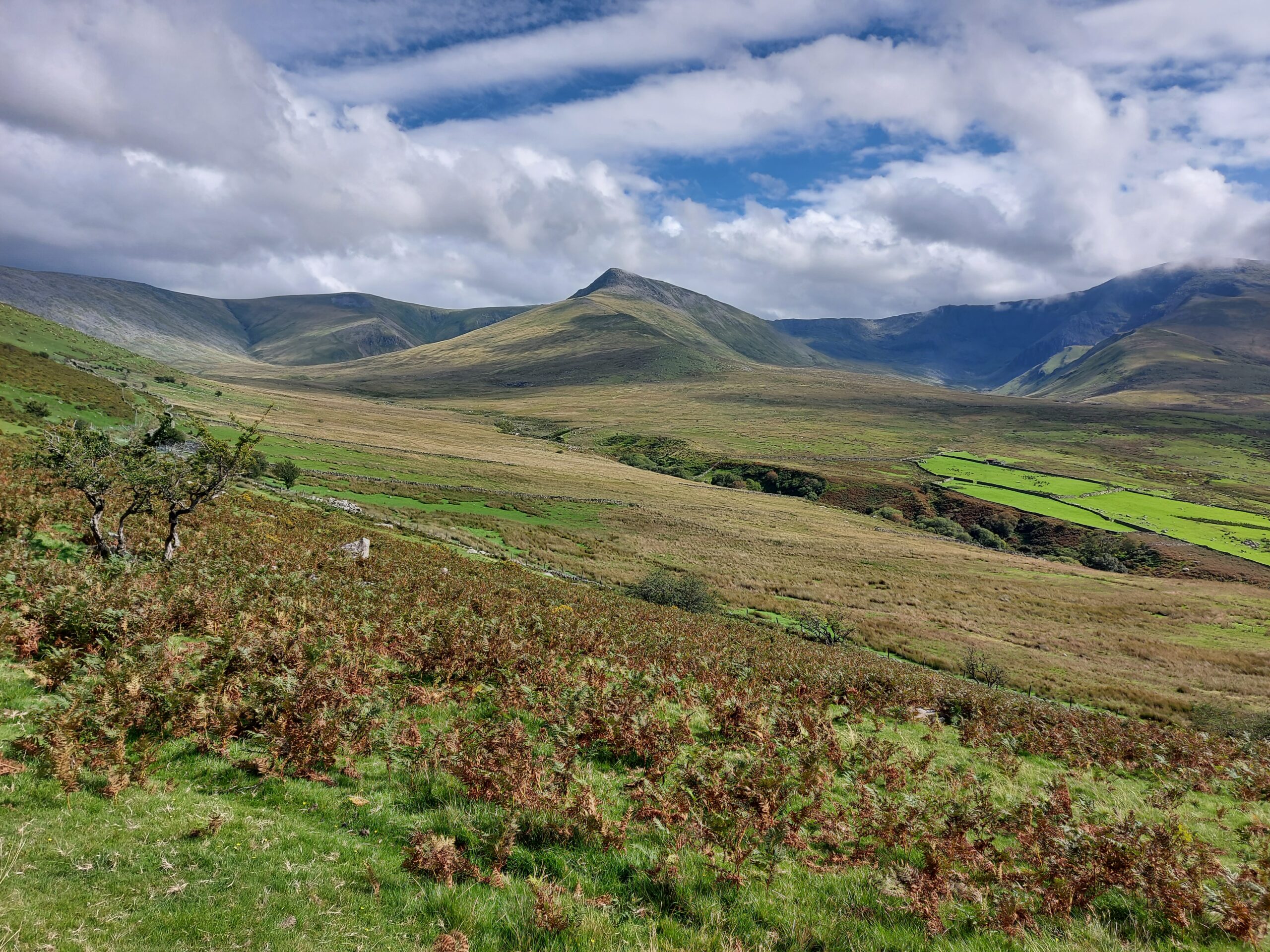 Carneddau Mountain Range with Yr Elen in the centre